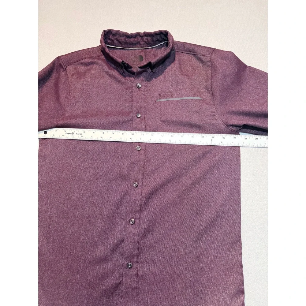The North Face Mens Button Down Shirt Long Sleeve Maroon Small - Picture 9 of 10